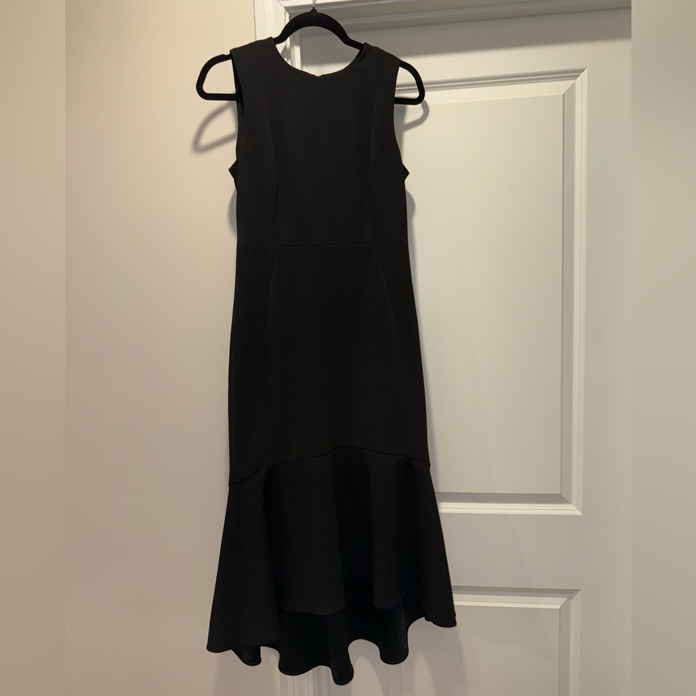 Calvin Klein Black High-Low Sleeveless Dress